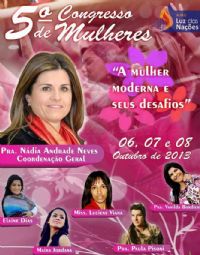 5 Congresso de Mulheres - Pra Vanilda Bordieri - A.M.E Luz das Naes